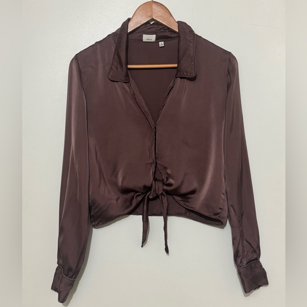 Wilfred Brown Satin Blouse